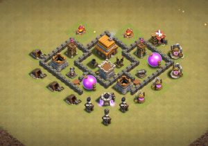 Town hall 4 base layout 2