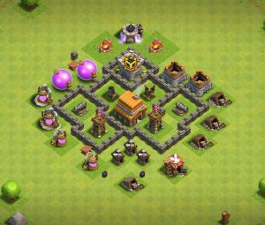 Town hall 4 base layout 3
