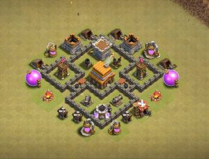 Town hall 4 base layout 8