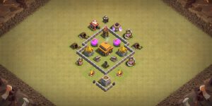 Town hall level 3 base Layout 2