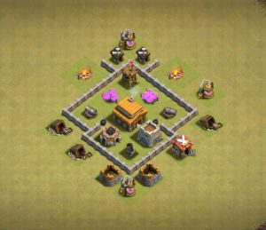 Town hall level 3 base Layout 4