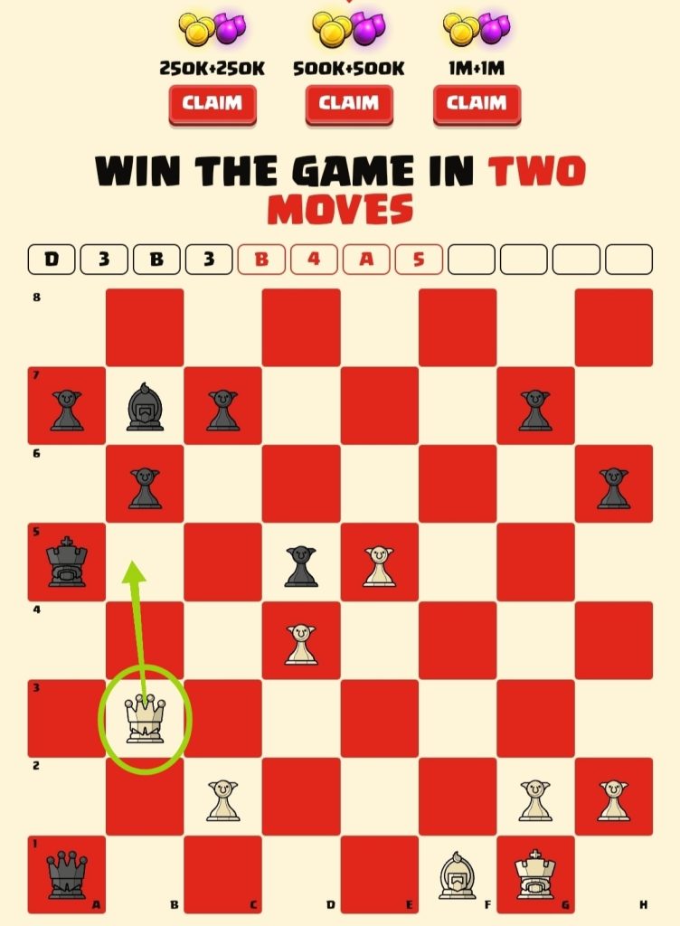 clash of clans chess puzzle solve 2.22