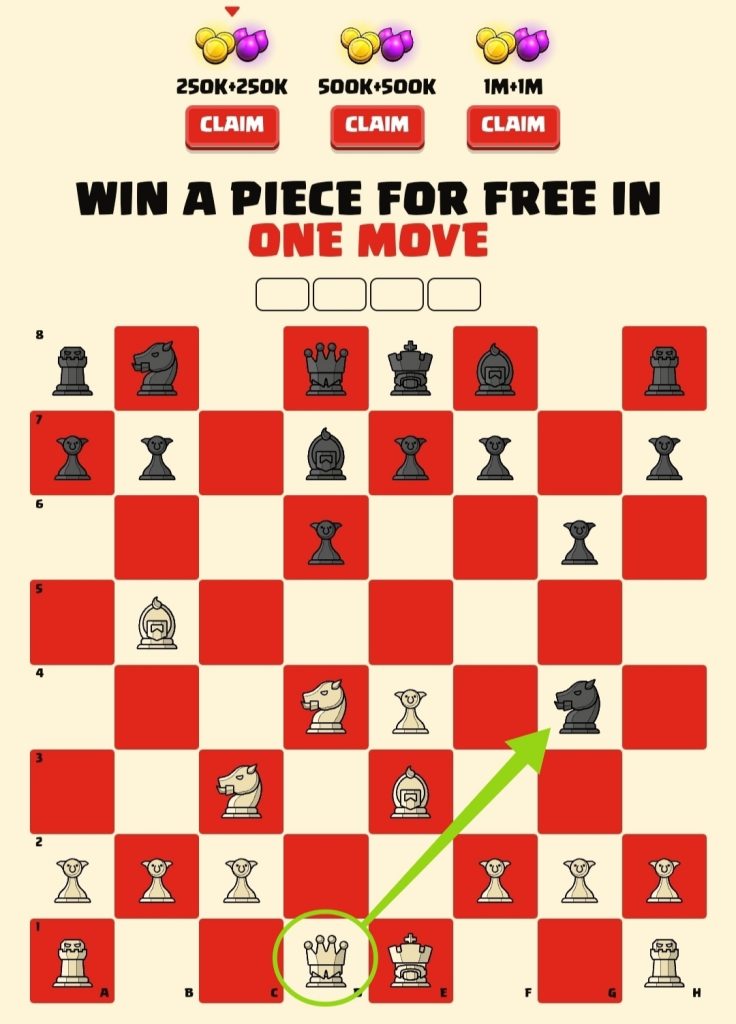clash of clans chess puzzle