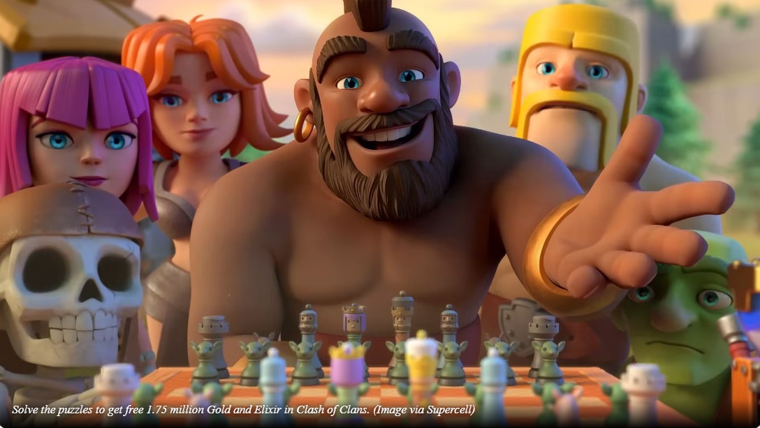 clash of clans chess puzzle
