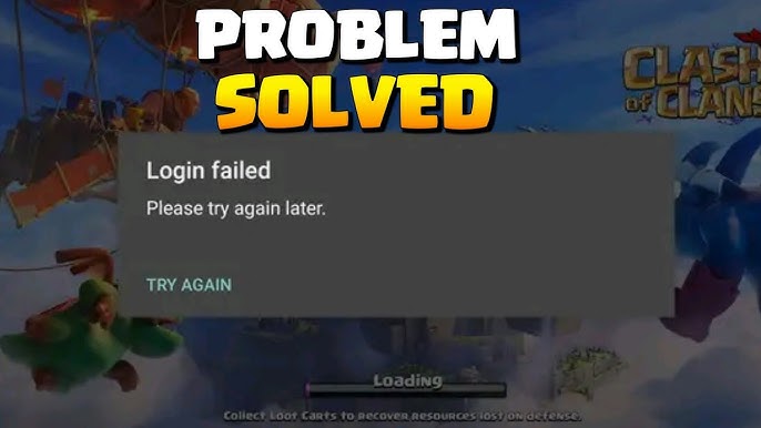 clash of clans login failed problem solved
