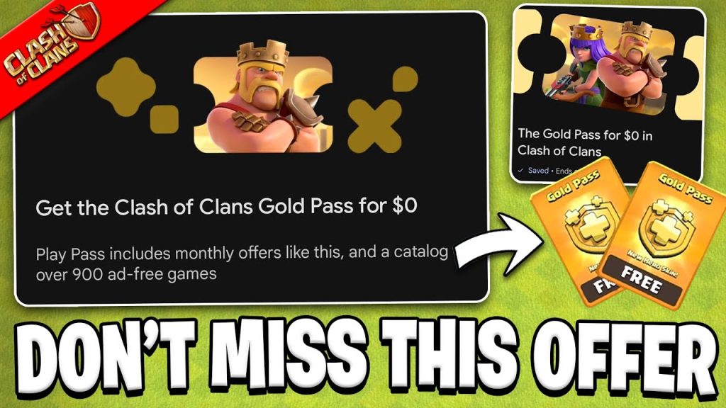 coc free gold pass step by step guide
